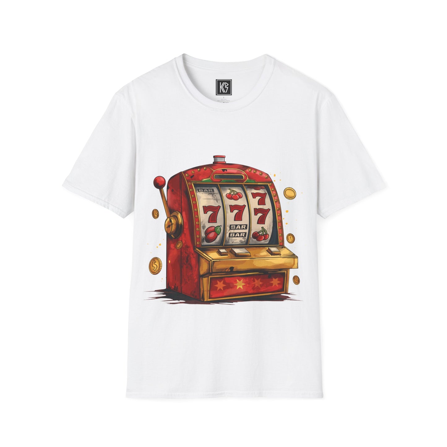 Lucky 777 slots Graphic Tee Softstyle by KGD Prints
