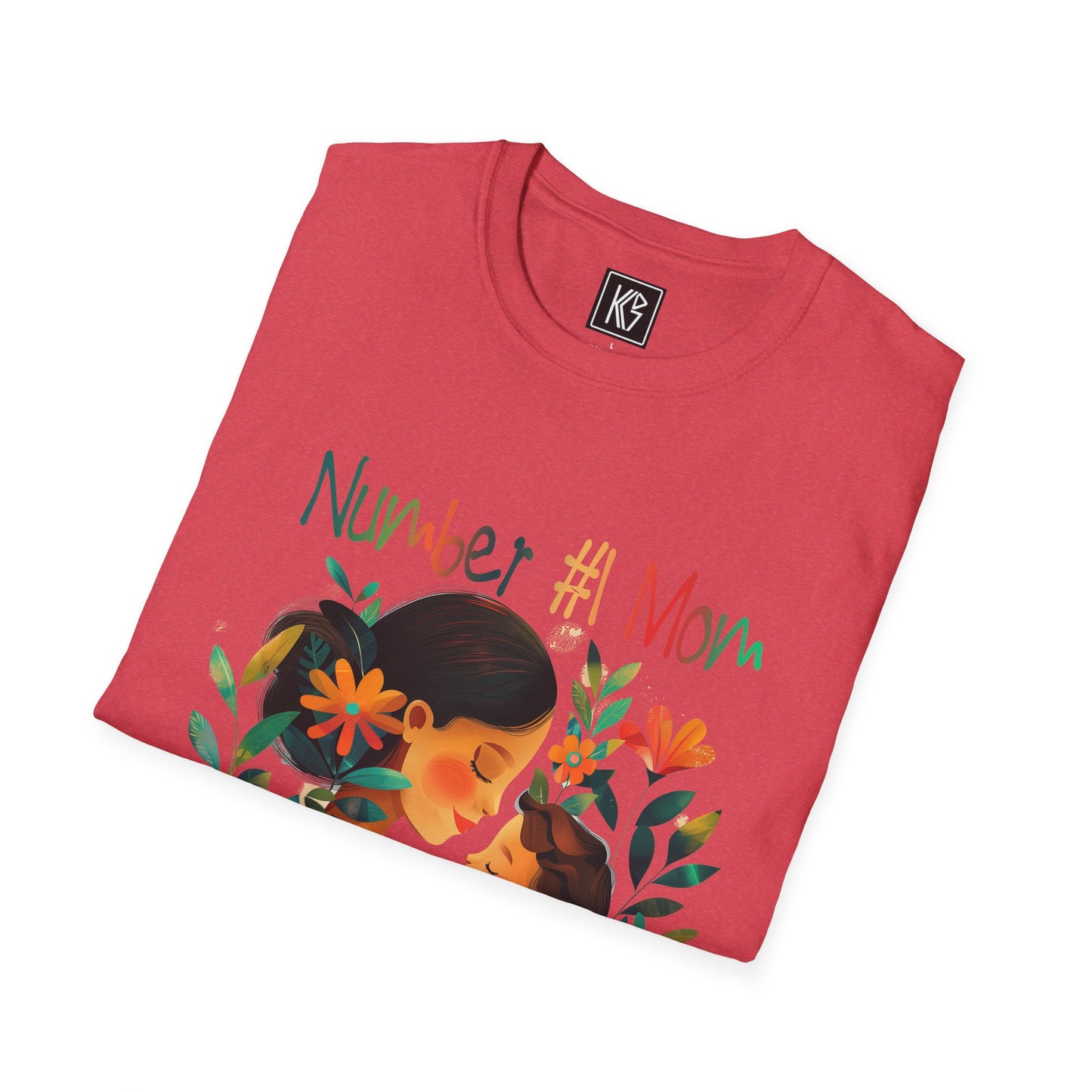 Number 1 Mom Graphic Tee Softstyle by KGD Prints
