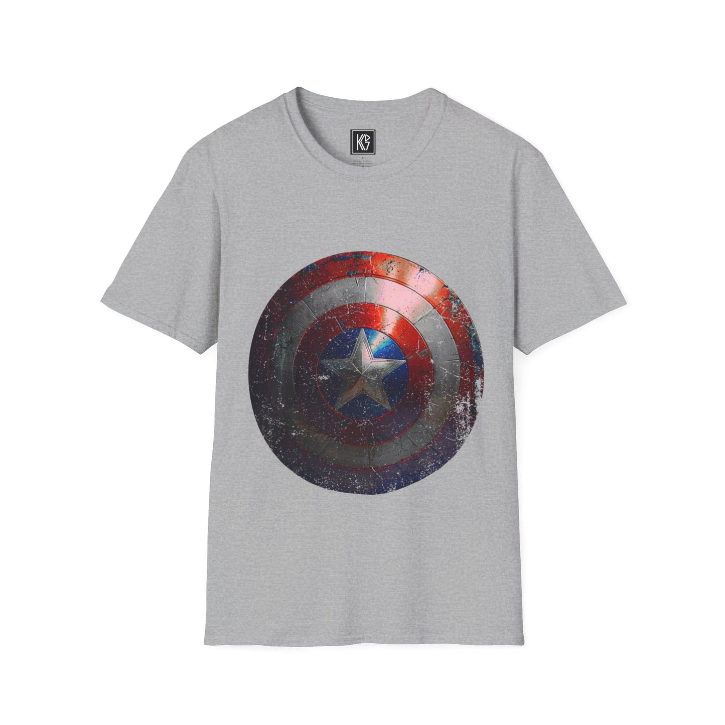Captain America Shield Graphic Tee Softstyle by KGD Prints