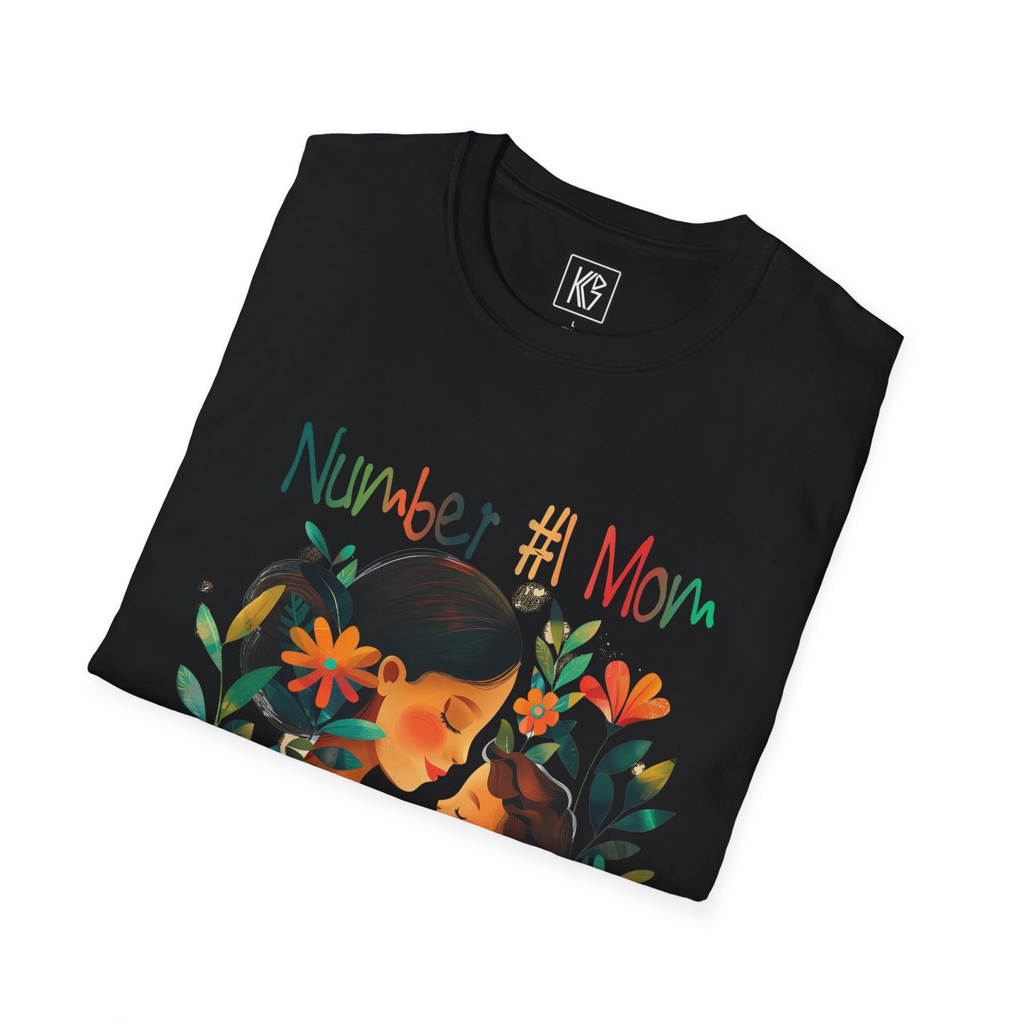 Number 1 Mom Graphic Tee Softstyle by KGD Prints
