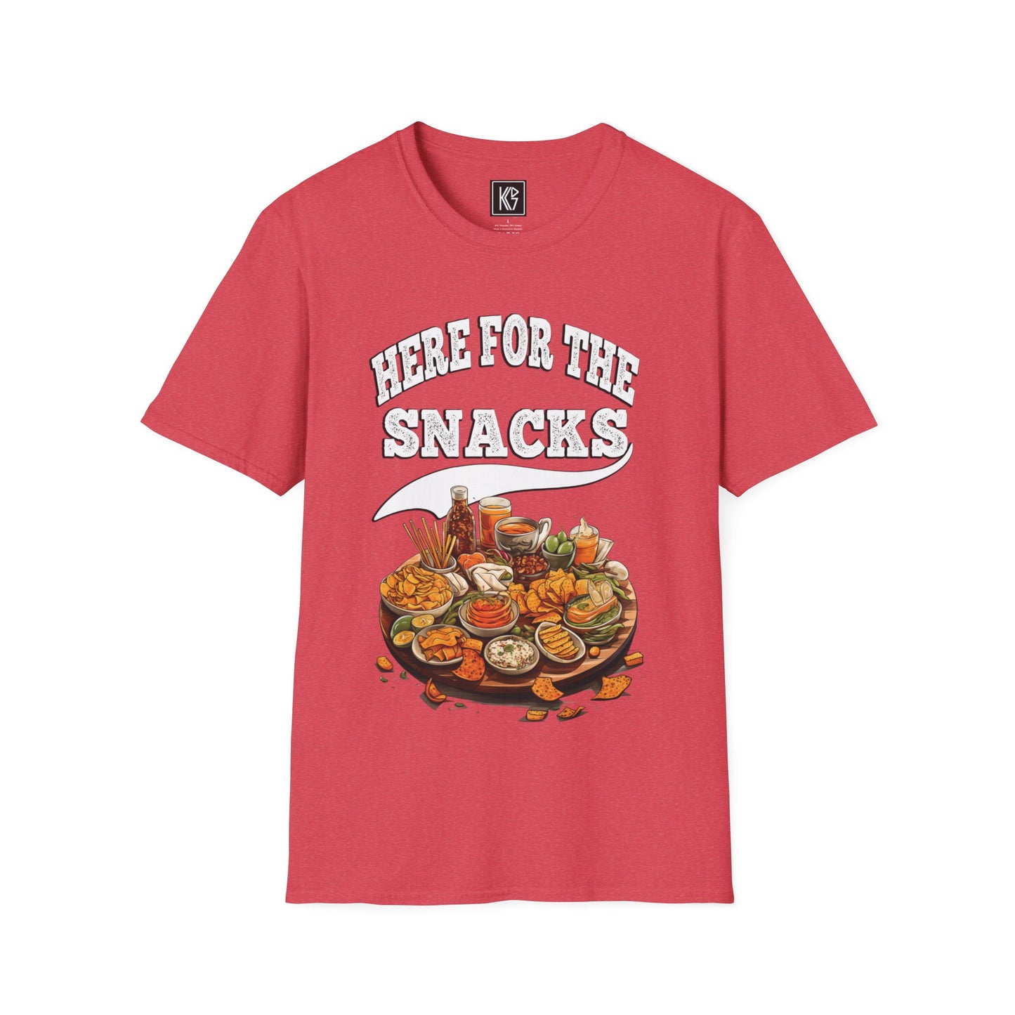 Here for the snacks Graphic Tee Softstyle by KGD Prints
