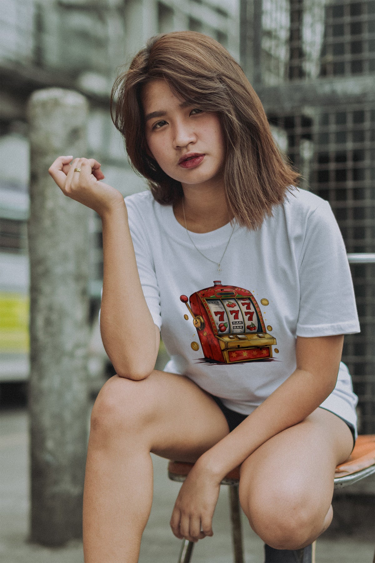 Lucky 777 slots Graphic Tee Softstyle by KGD Prints