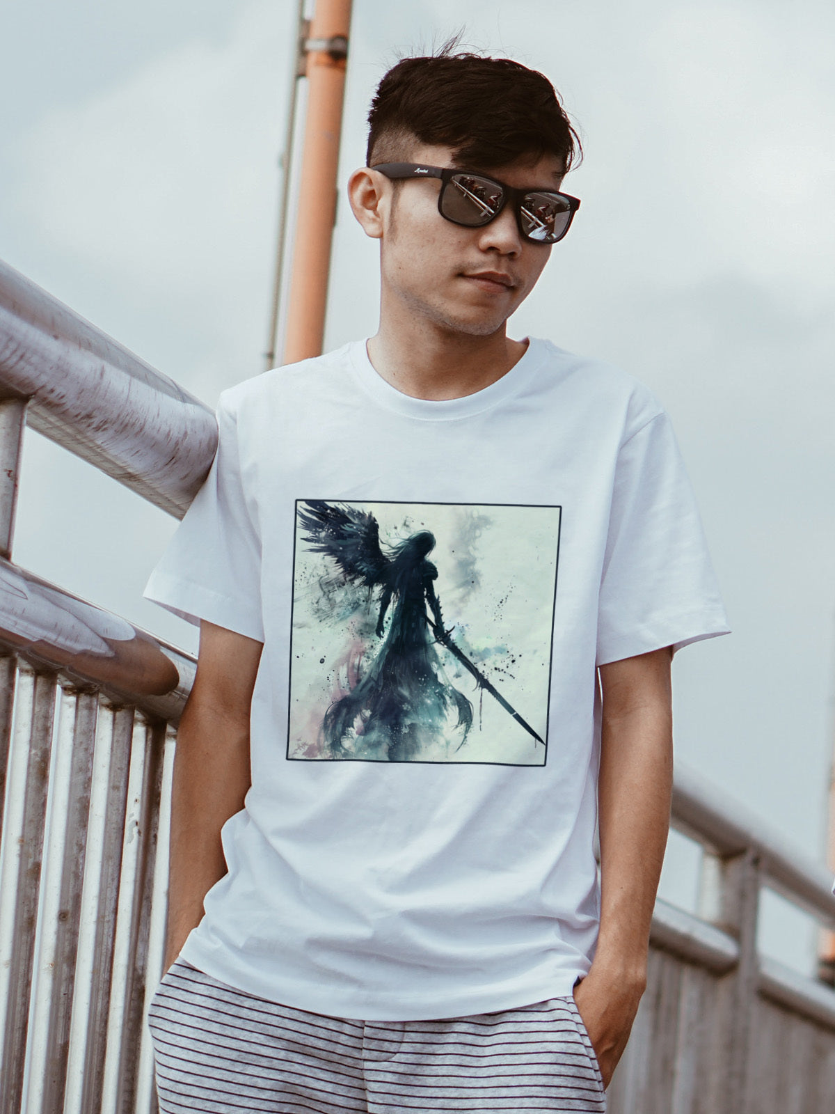 One winged Angel Graphic Tee, Model View