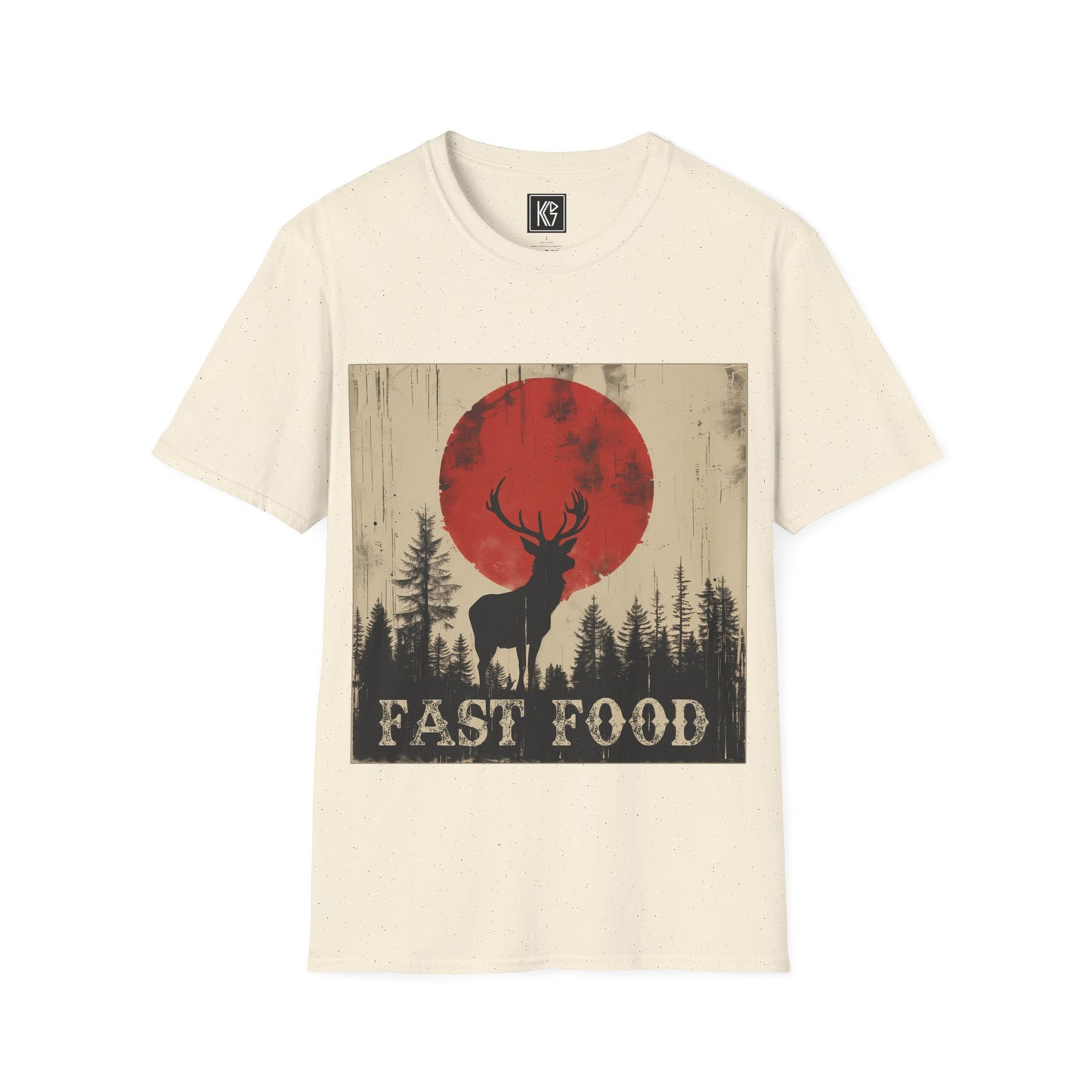 Fast Food Buck hunting Graphic Tee Softstyle by KGD Prints