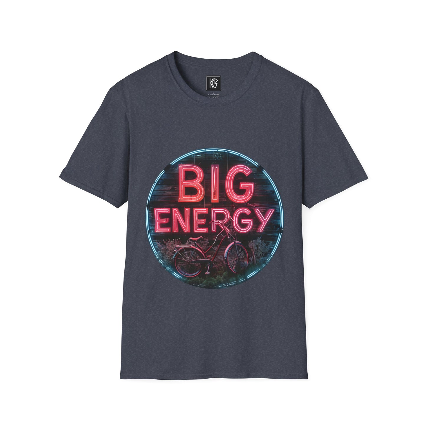 Big Energy Cyclist Graphic Tee Softstyle by KGD Prints