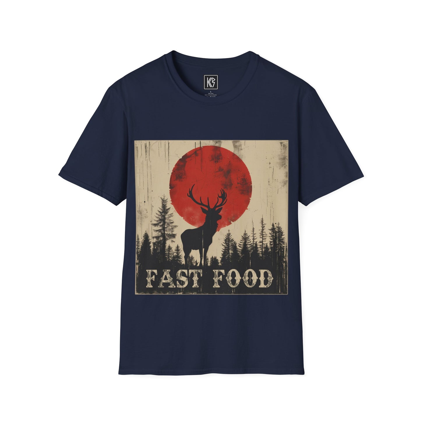 Fast Food Buck hunting Graphic Tee Softstyle by KGD Prints