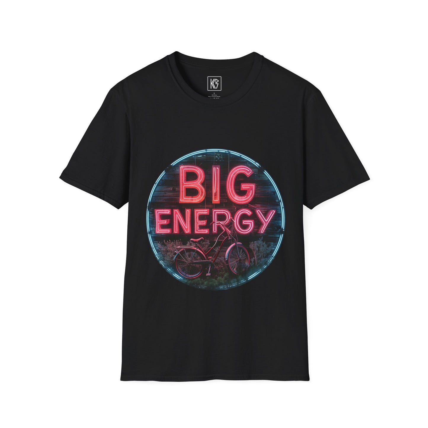 Big Energy Cyclist Graphic Tee Softstyle by KGD Prints