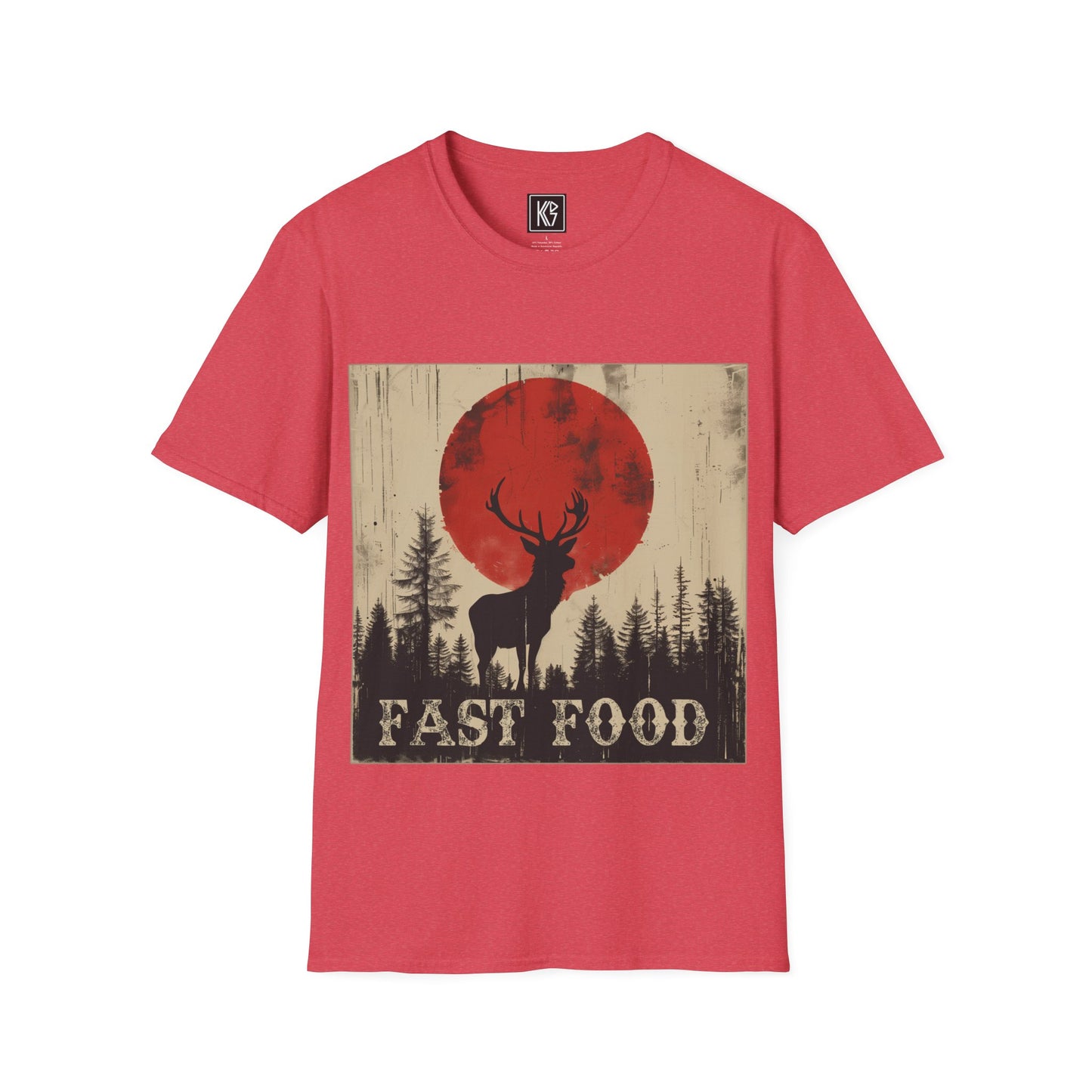 Fast Food Buck hunting Graphic Tee Softstyle by KGD Prints