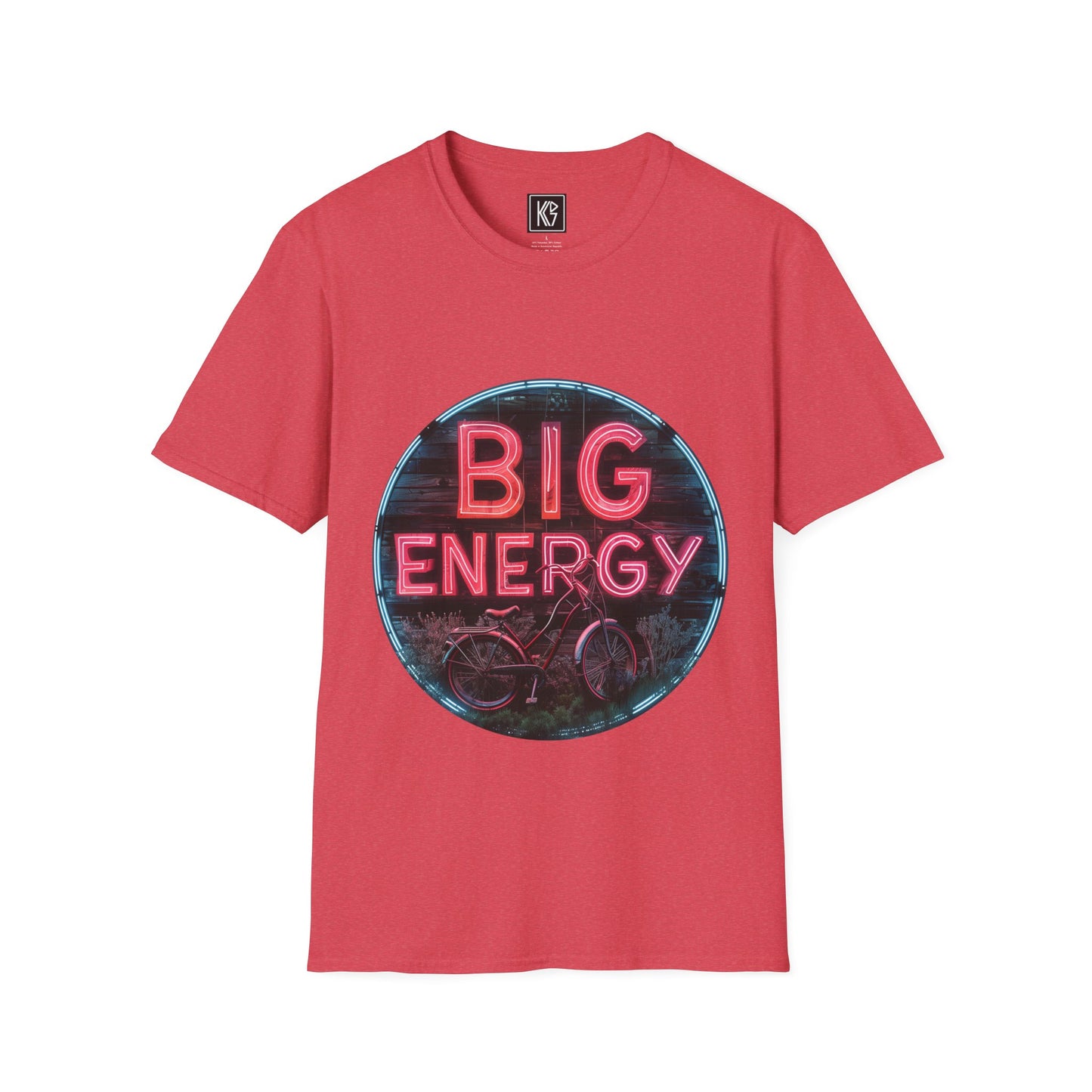 Big Energy Cyclist Graphic Tee Softstyle by KGD Prints