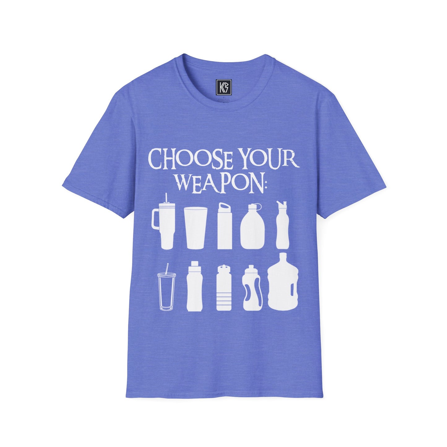 Choose your weapon: water bottle Graphic Tee Softstyle by KGD Prints