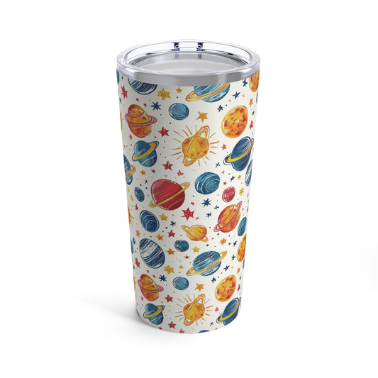 Crayon Planets Tumbler 20oz Crayola seamless pattern